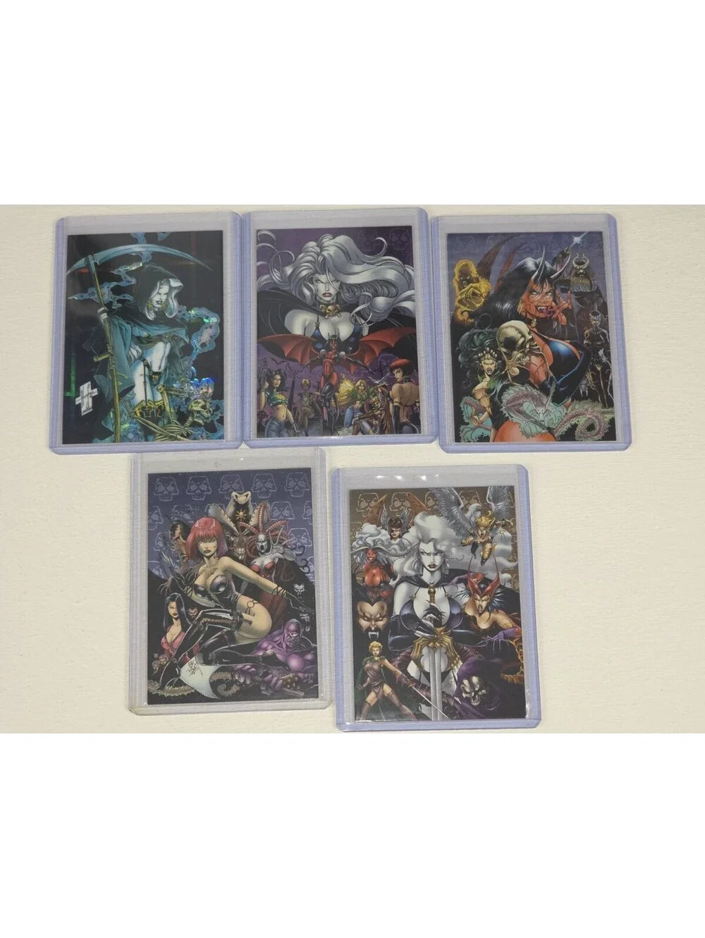 5x Lot Lady Death 1996 Series 3 FRACTAL Mystery Chase C-5 Steven Hughes Art RARE